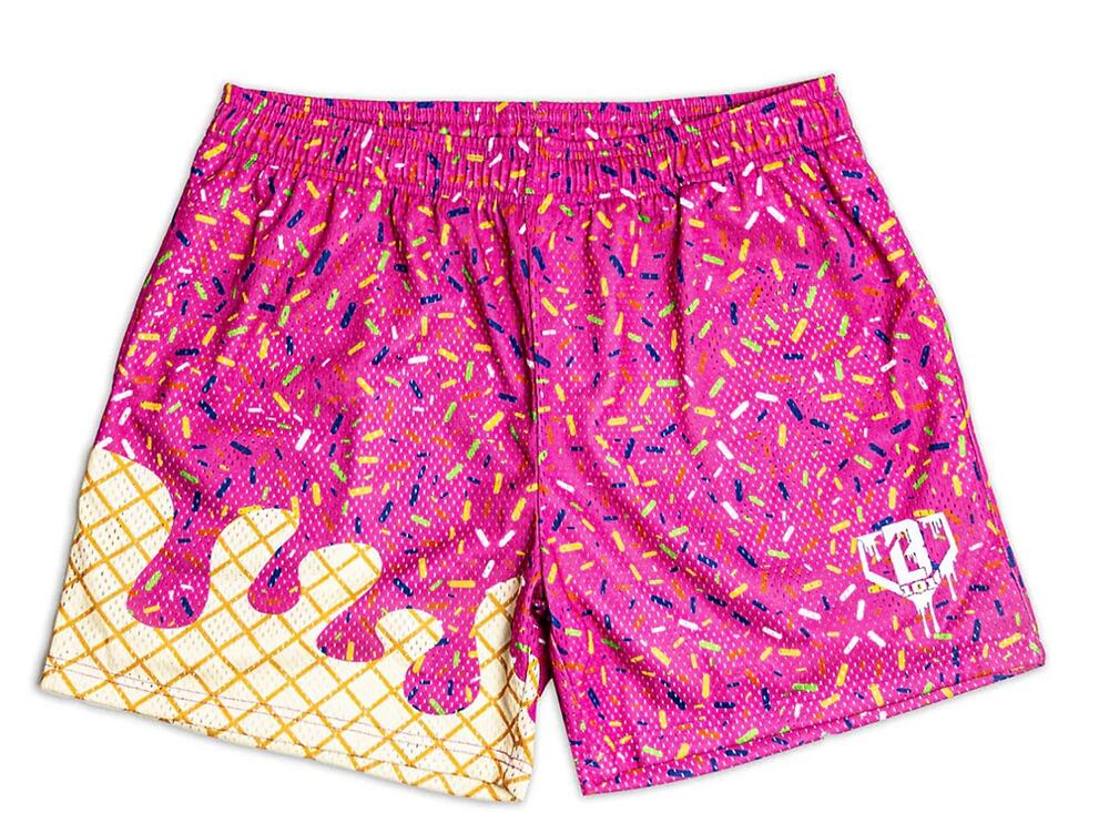 Baseball Lifestyle 101 Adult Ice Cream Shorts Pink size adult medium